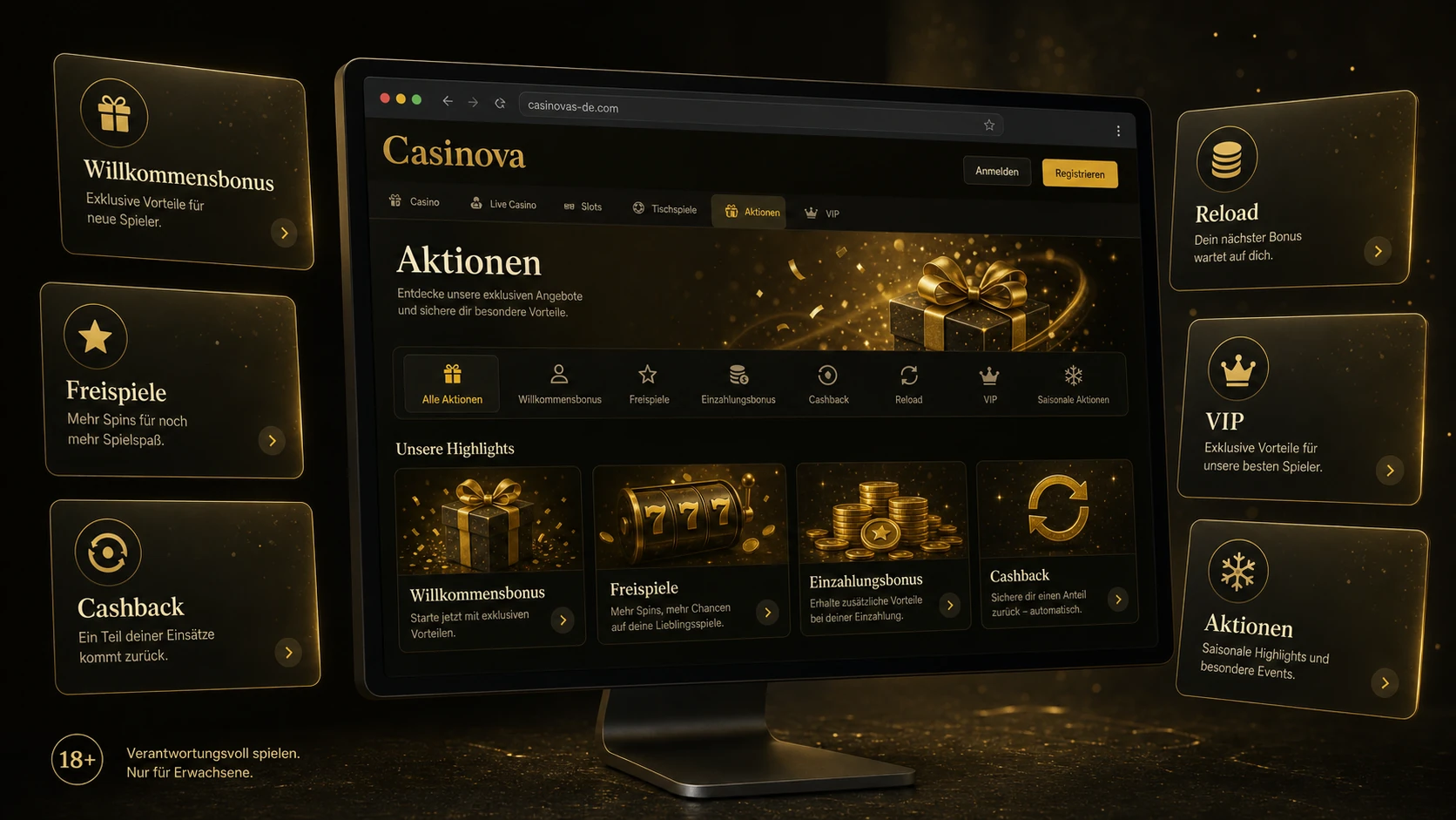 Überblick über die Casinova Bonusangebote