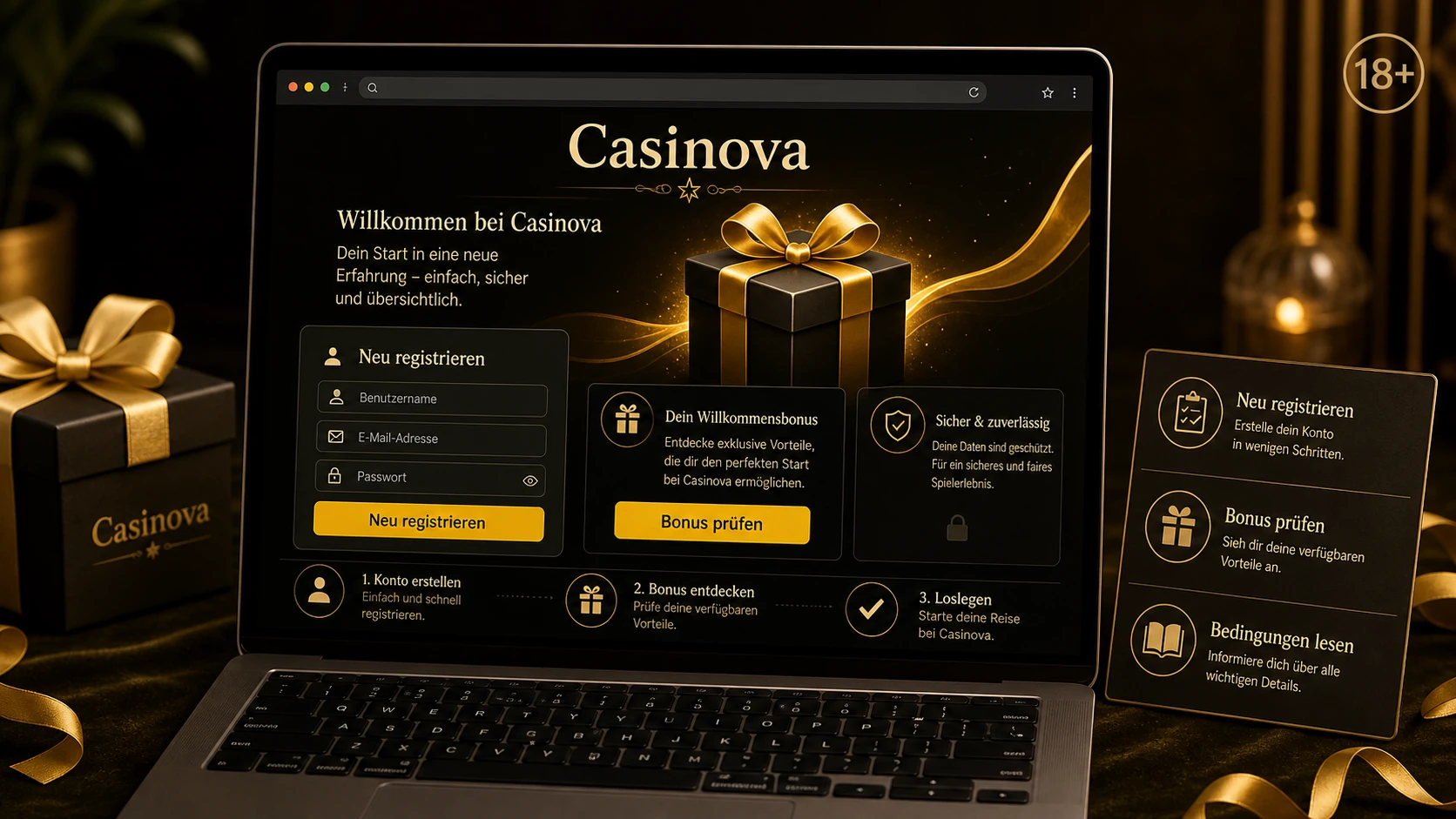 Casinova Willkommensbonus für neue Spieler