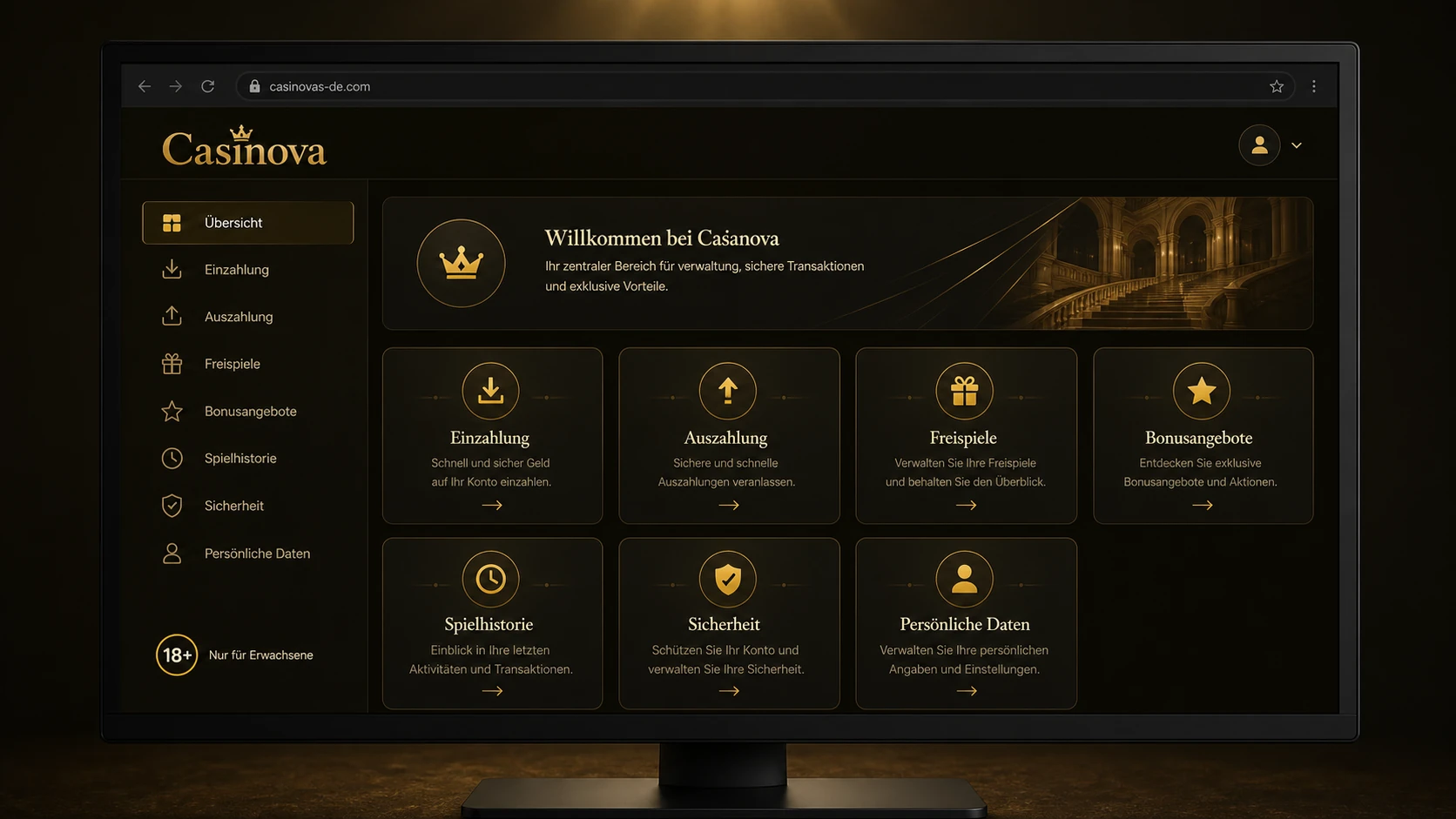 Funktionen nach dem Login