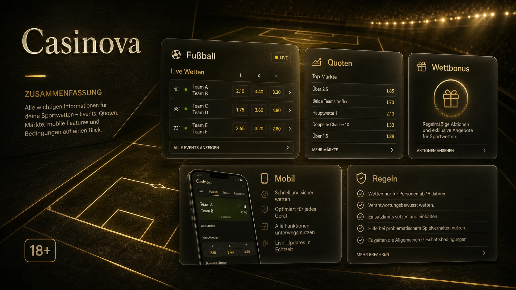 Fazit zu Casinova Sportwetten